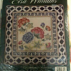 RARE Vintage Elsa Williams Imperial Pillow Needlepoint Kit 06359 NEW SEE 285